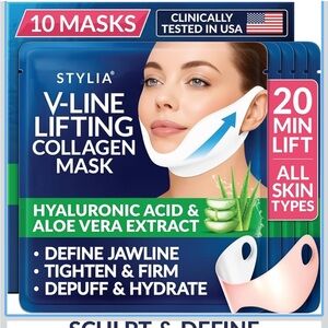 Stylia V Line Lifting Collagen Mask - Lift, Firm & Contour Jawline - Tightening